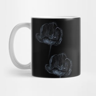 Black and blue flower Mug